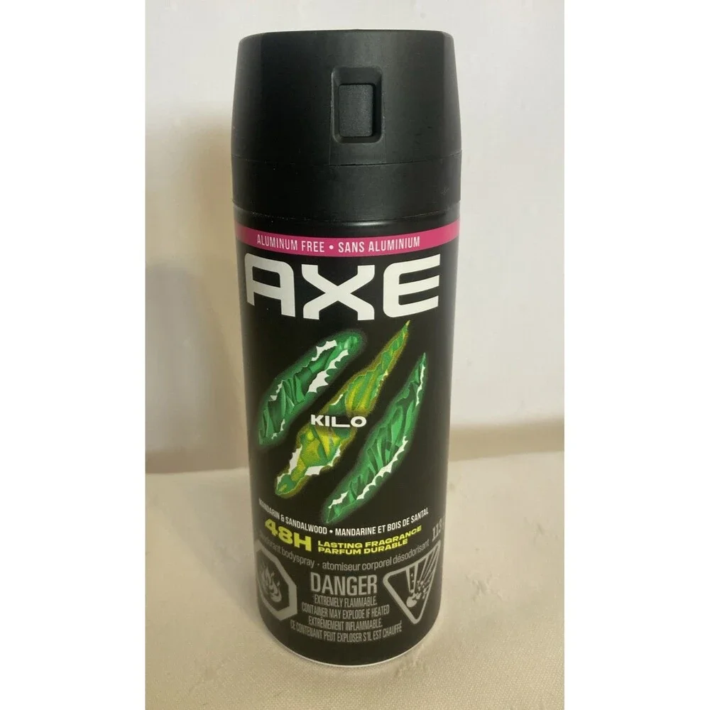 Axe KILO Deodorant Body Spray 4 oz Lot Of 2 Mandarin & Sandalwood Discontinued
